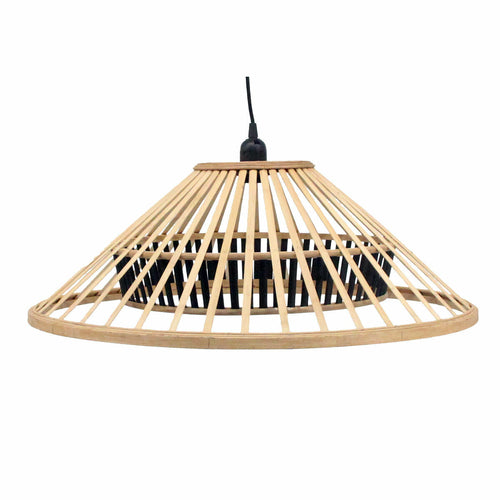 Ceiling Light DKD Home Decor Brown Bamboo 50 W (60 x 60 x 21 cm)-0