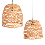 Ceiling Light Natural Bamboo 42 x 42 x 42 cm (2 Units)-0