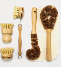 Natural Dish Brushes for Washing Up | Plant Based Kitchen Scrubber Brush (6 Piece Starter Set)-1