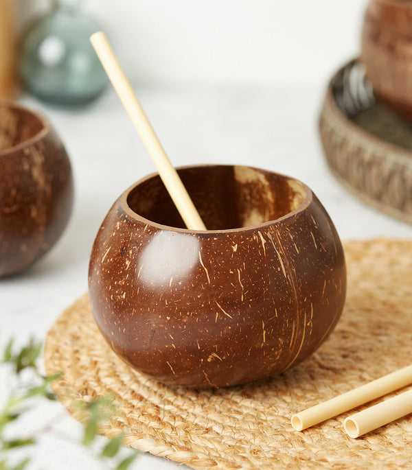 Coconut Cups | Natural Coco Shell Cup Set of 2-0