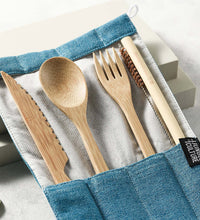 Bamboo Cutlery Set (Brown bag)-4