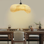 Bamboo Lampshade Led Pendant Lamp Natural Rattan Wicker Ceiling Chandeliers Hand Woven Lighting E27 Fixtures Hanging Light-1