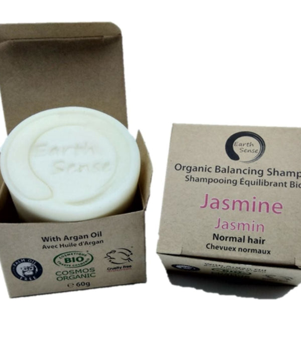 Organic Certified Balancing Solid Shampoo - Jasmine - Normal & all Hair Types 60g-0