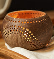 Coconut Shell Tea Light Holder Set | Eco-Friendly, Unique & Unusual Tea Light Base-0