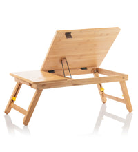 Bamboo Folding Side Table Lapwood InnovaGoods-5