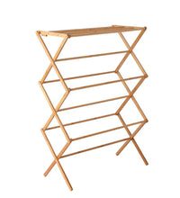 Foldable Bamboo Clothes Rack Airer-0