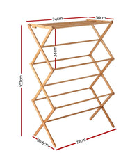 Foldable Bamboo Clothes Rack Airer-1