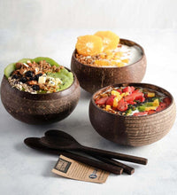 Eco-friendly Coconut Bowls & Spoons Set of 2-0