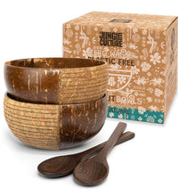 Eco-friendly Coconut Bowls & Spoons Set of 2-3