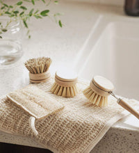 Sustainable Dish Brushes | 4 Piece Starter Set w/ Loofah Sponge-2