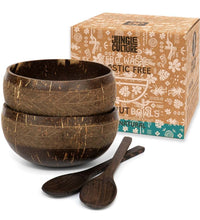 Eco-friendly Coconut Bowls & Spoons Set of 2-1